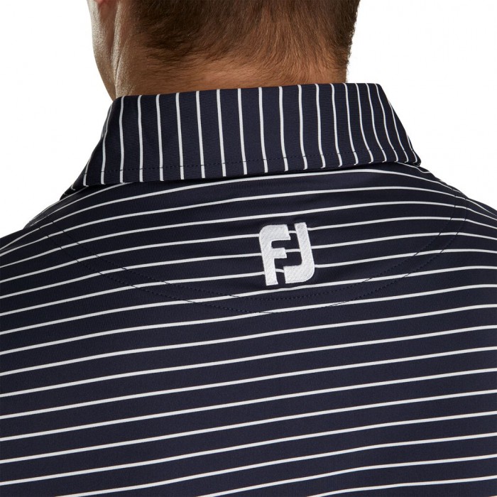 Camisas Footjoy Atléticos Fit Classic Stripe Self Collar Hombre Azul Marino Blancos | MX-271640N