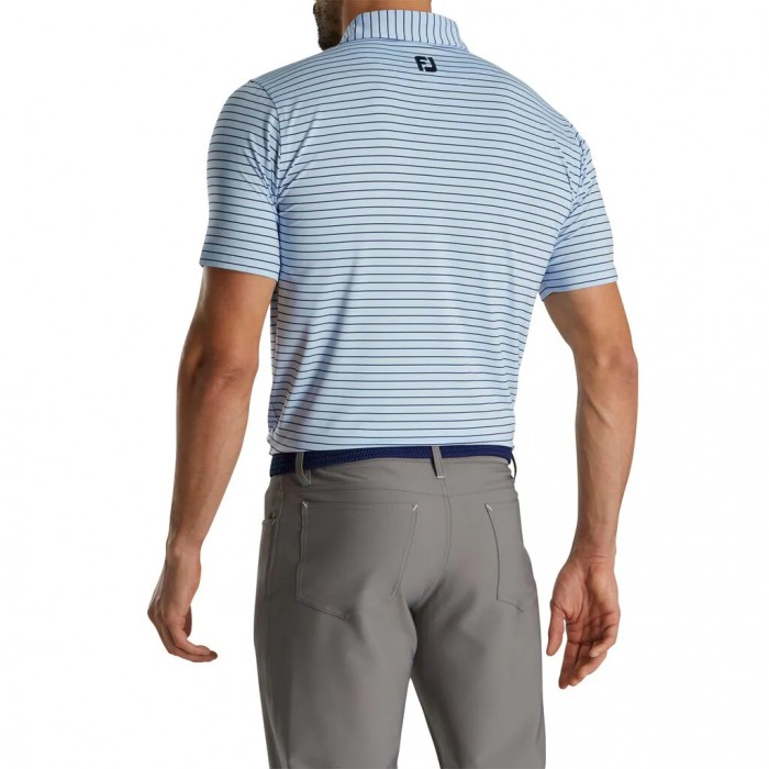 Camisas Footjoy Atléticos Fit Classic Stripe Self Collar Hombre Azul Marino | MX-798205Y