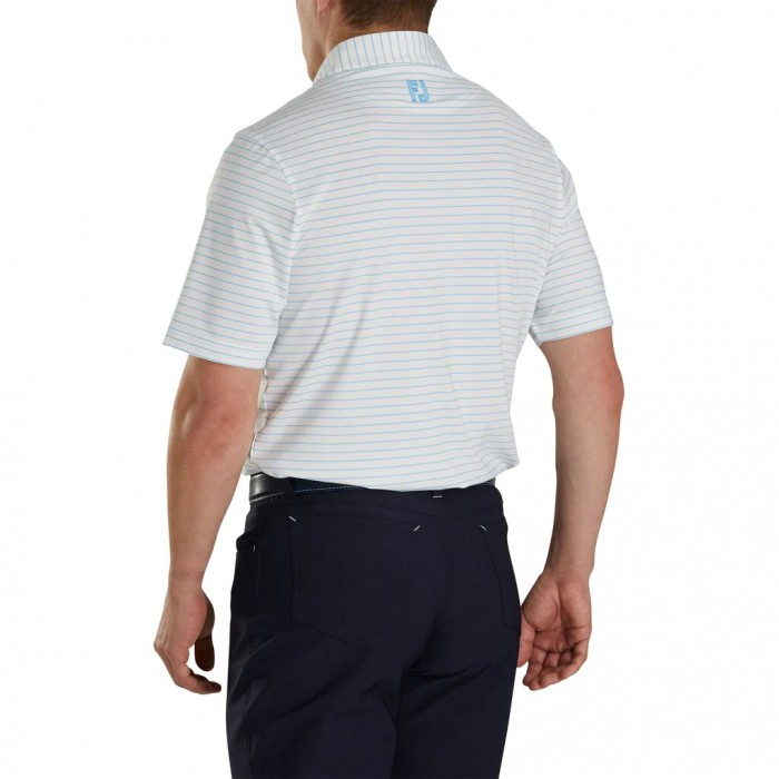 Camisas Footjoy Atléticos Fit Classic Stripe Self Collar Hombre Blancos Azules | MX-895231N