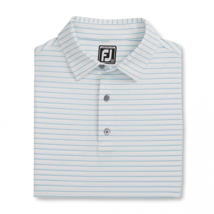 Camisas Footjoy Atléticos Fit Classic Stripe Self Collar Hombre Blancos Azules | MX-895231N