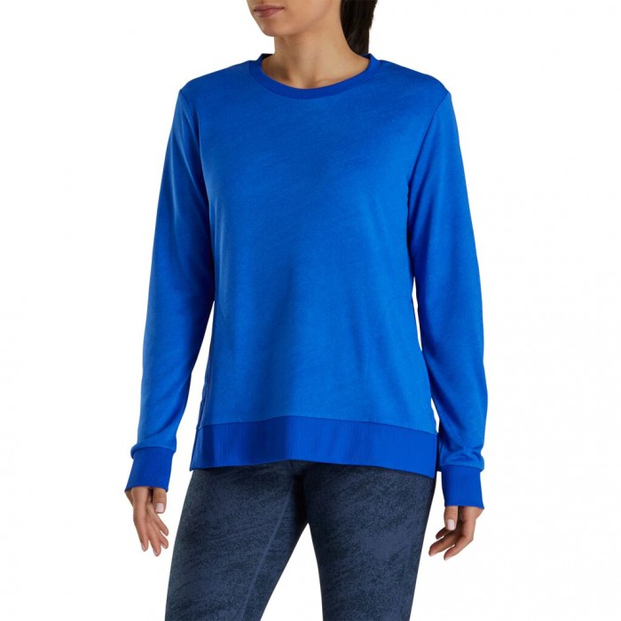 Camisas Footjoy Crew Neck Sweatshirt Mujer Cobalt | MX-450791R