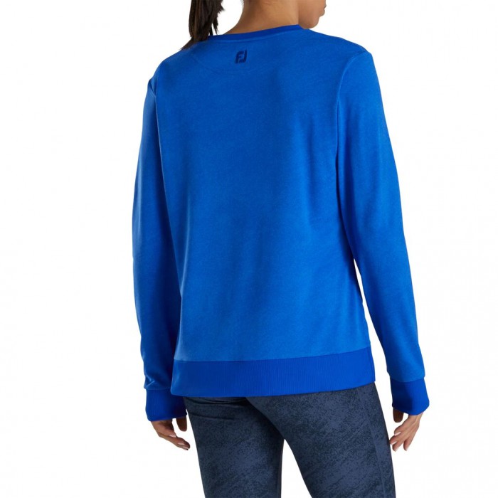 Camisas Footjoy Crew Neck Sweatshirt Mujer Cobalt | MX-450791R