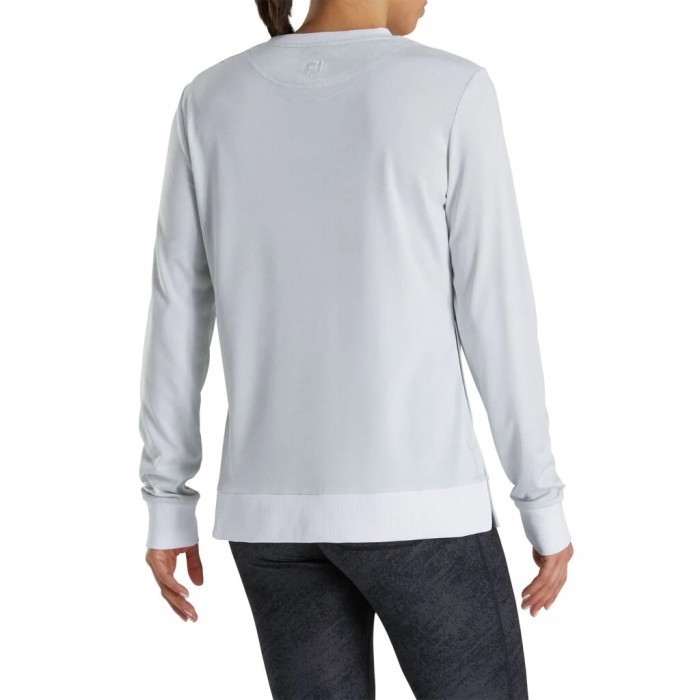 Camisas Footjoy Crew Neck Sweatshirt Mujer Blancos | MX-806352Y