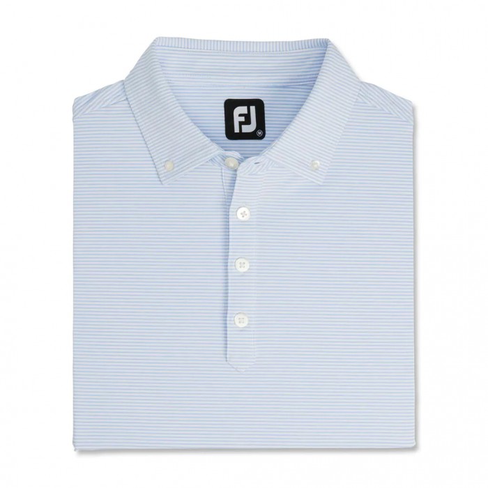 Camisas Footjoy Feeder Stripe Lisle Buttondown Collar Hombre Blancos | MX-704863Q