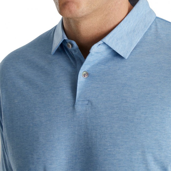 Camisas Footjoy Heather Jersey Hombre Azules | MX-094718K