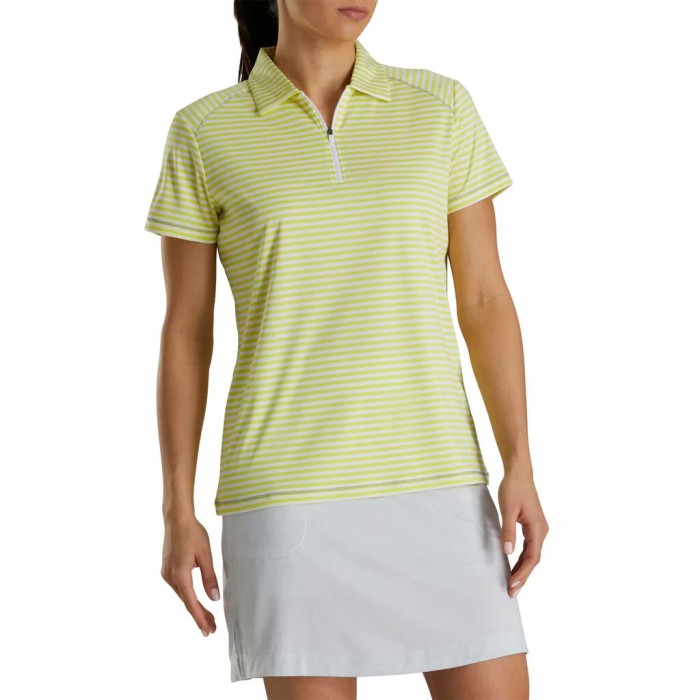 Camisas Footjoy Heather Stripe Mujer Citrus | MX-827094W