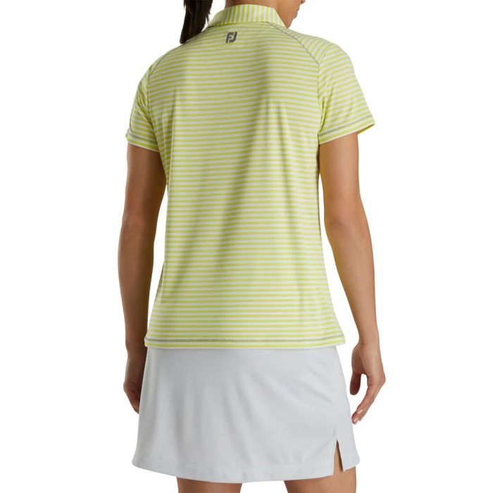 Camisas Footjoy Heather Stripe Mujer Citrus | MX-827094W