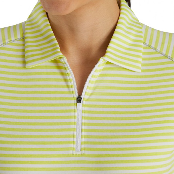 Camisas Footjoy Heather Stripe Mujer Citrus | MX-827094W