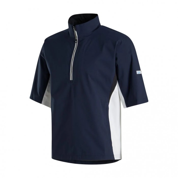 Camisas Footjoy HydroLite Corta Sleeve Hombre Azul Marino Blancos Negros | MX-480562Q