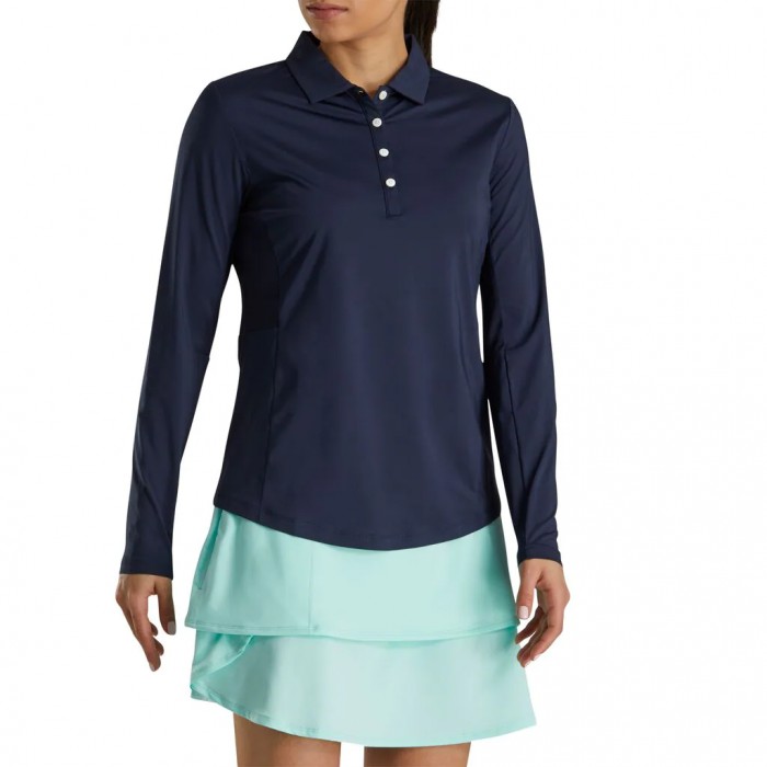 Camisas Footjoy Long Sleeve Sun Protection Mujer Azul Marino | MX-175063D