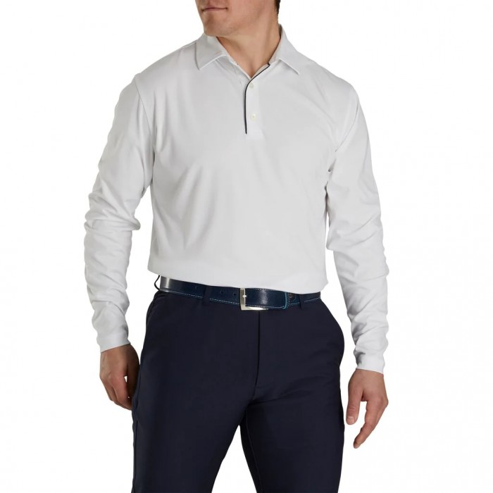 Camisas Footjoy Long Sleeve Sun Protection Shirt Hombre Blancos | MX-236897A