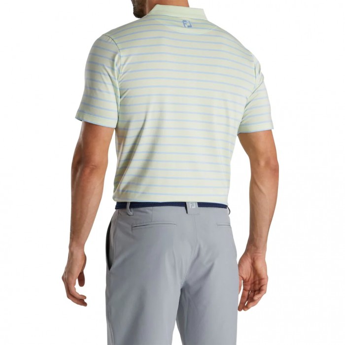 Camisas Footjoy Nautical Stripe Lisle Self Collar Hombre Verde Menta | MX-061972E