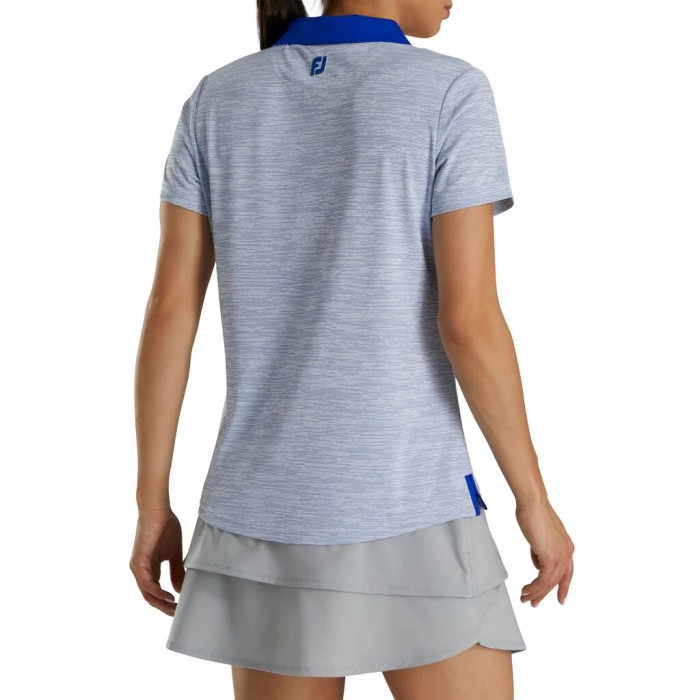 Camisas Footjoy Open Placket Space Dye Mujer Blancos | MX-605478O