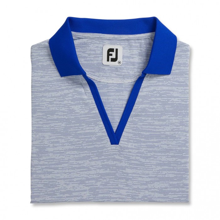 Camisas Footjoy Open Placket Space Dye Mujer Blancos | MX-605478O