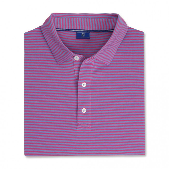 Camisas Footjoy Pinstripe Jersey Hombre Cornflower / Berry | MX-267984U