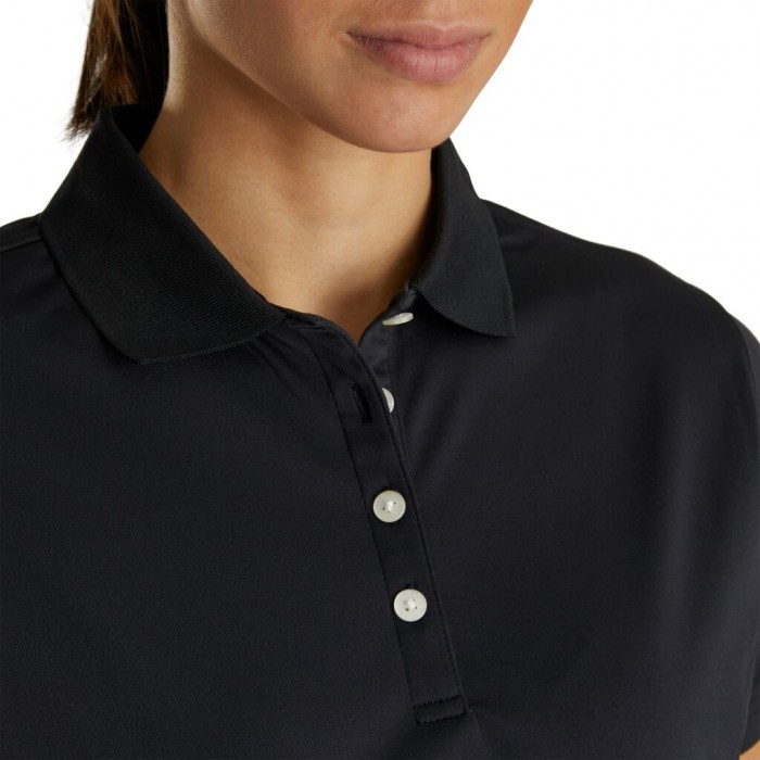 Camisas Footjoy ProDry Interlock Knit Collar Mujer Negros | MX-105783R