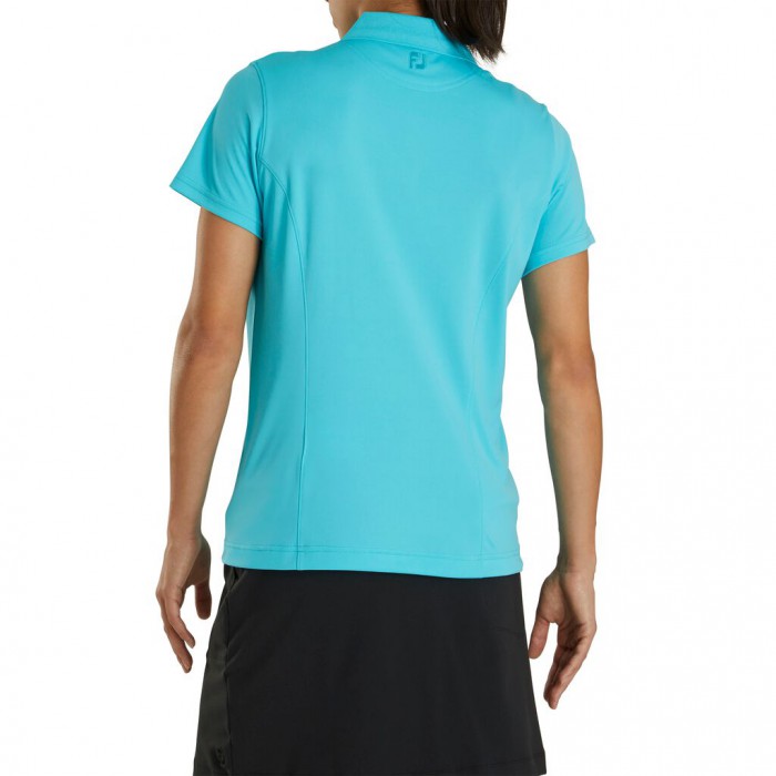 Camisas Footjoy ProDry Interlock Knit Collar Mujer Aqua | MX-615024U