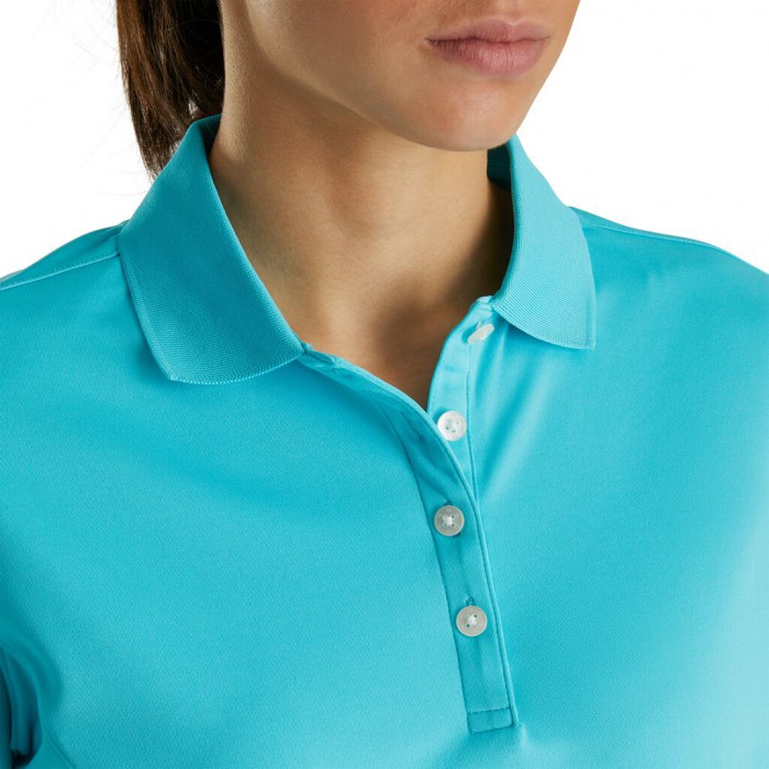 Camisas Footjoy ProDry Interlock Knit Collar Mujer Aqua | MX-615024U