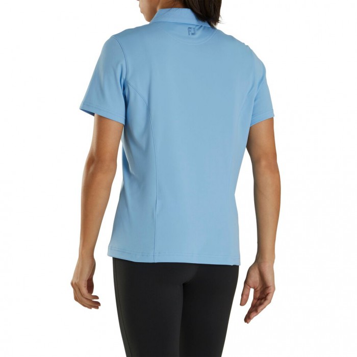 Camisas Footjoy ProDry Interlock Knit Collar Mujer Azules Claro | MX-638502H