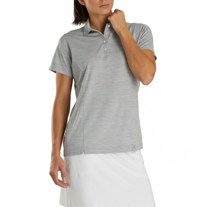 Camisas Footjoy ProDry Interlock Self Collar Mujer Space Dye Charcoal | MX-643527L