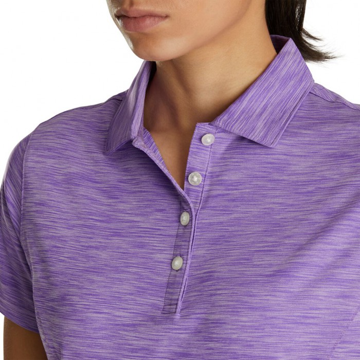 Camisas Footjoy ProDry Interlock Self Collar Mujer Space Dye Violet | MX-926357J