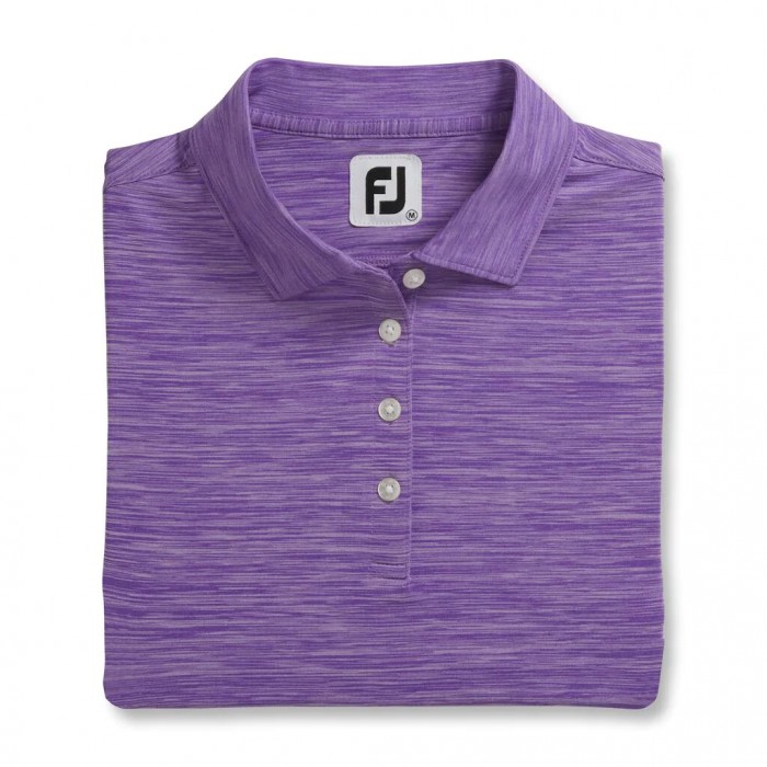 Camisas Footjoy ProDry Interlock Self Collar Mujer Space Dye Violet | MX-926357J