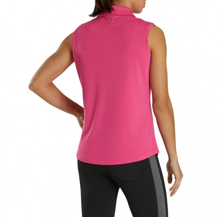 Camisas Footjoy ProDry Interlock Sin Manga Self Collar Mujer Rosas | MX-105438H