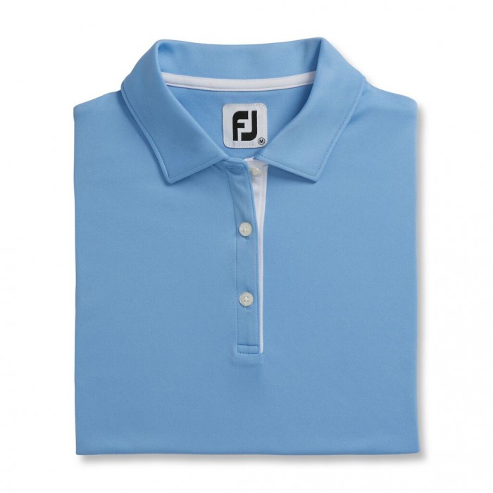 Camisas Footjoy ProDry Interlock Sin Manga Self Collar Mujer Azules Claro | MX-643751H