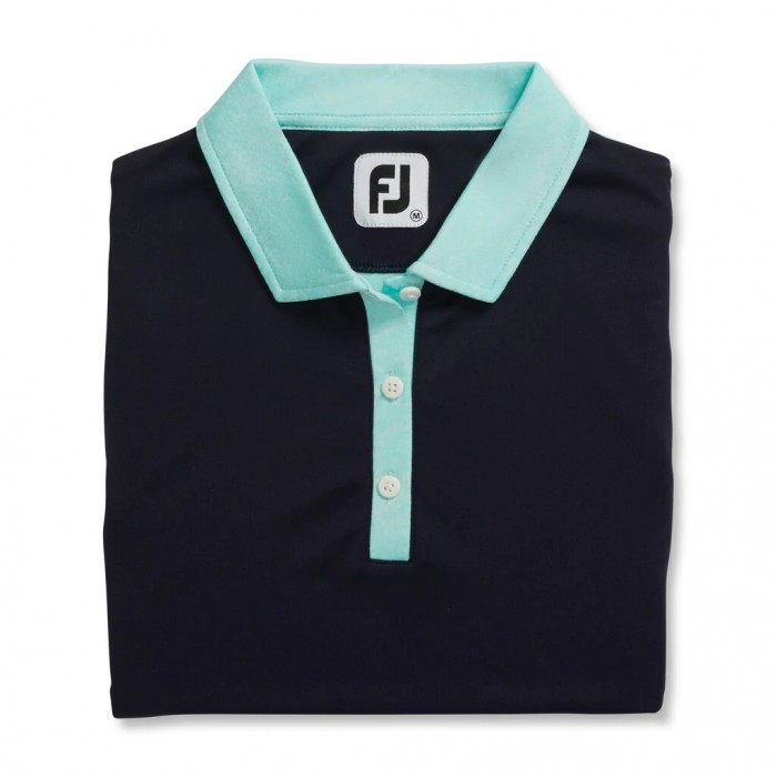 Camisas Footjoy Sin Manga Jacquard Back Mujer Azul Marino | MX-325189O