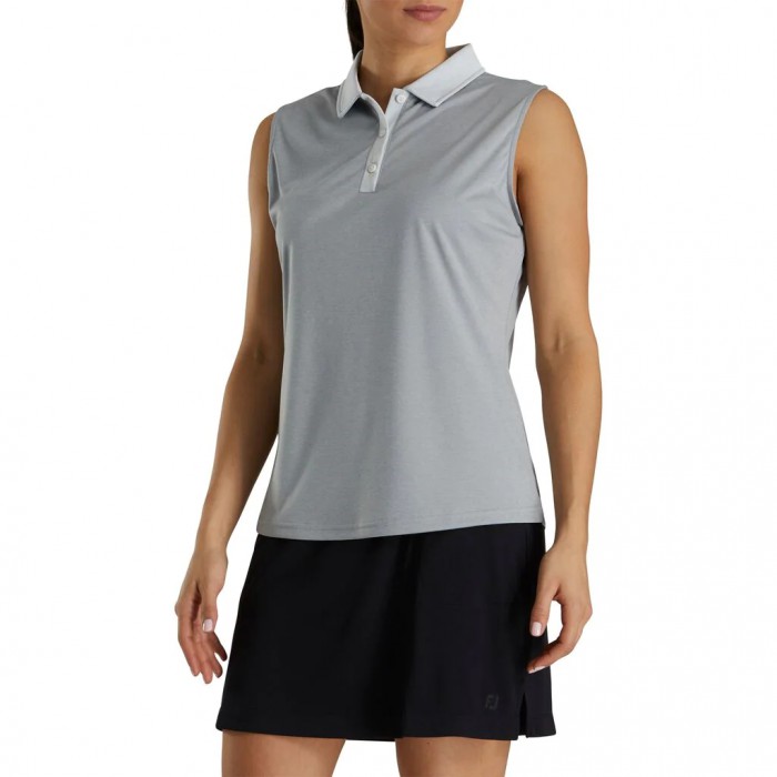 Camisas Footjoy Sin Manga Jacquard Back Mujer Grises | MX-981750N