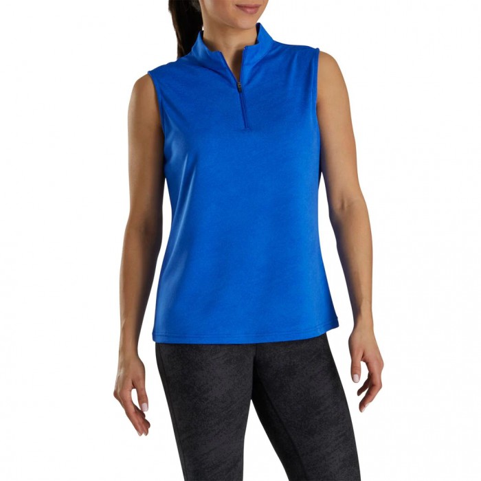 Camisas Footjoy Sin Manga Jacquard Mujer Cobalt | MX-045768G