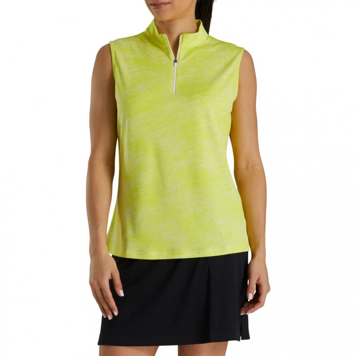 Camisas Footjoy Sin Manga Jacquard Mujer Citrus | MX-376458P