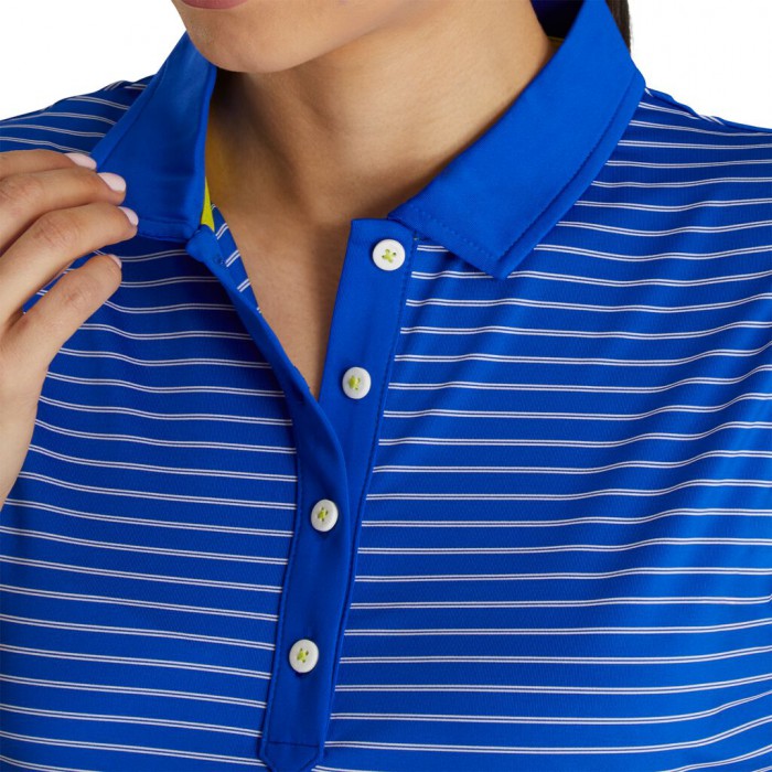 Camisas Footjoy Sin Manga Pinstripe Mujer Cobalt | MX-143089Z