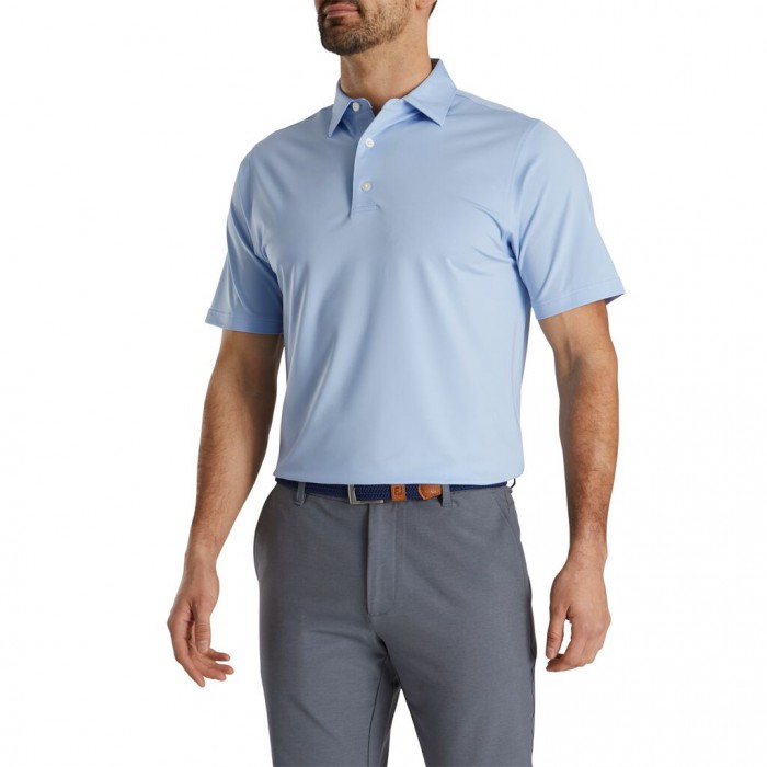 Camisas Footjoy Solid Lisle Self Collar Hombre Sky | MX-067429T