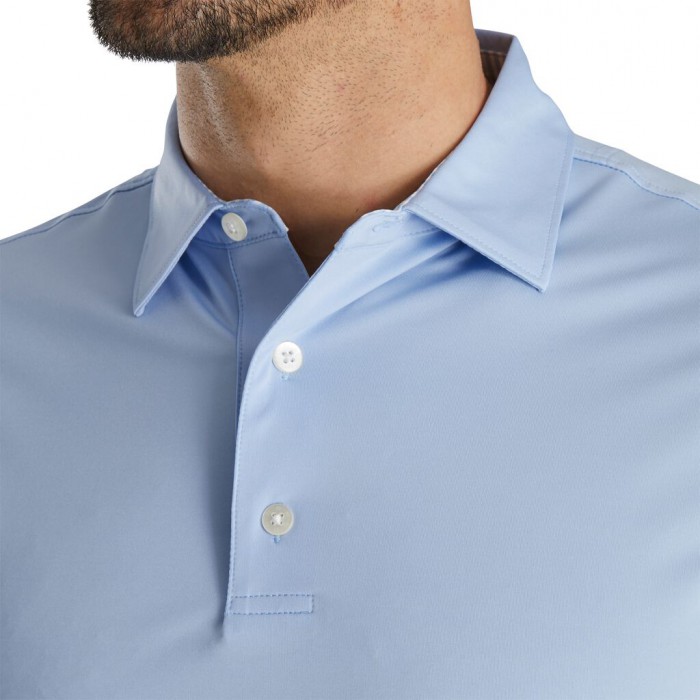 Camisas Footjoy Solid Lisle Self Collar Hombre Sky | MX-067429T