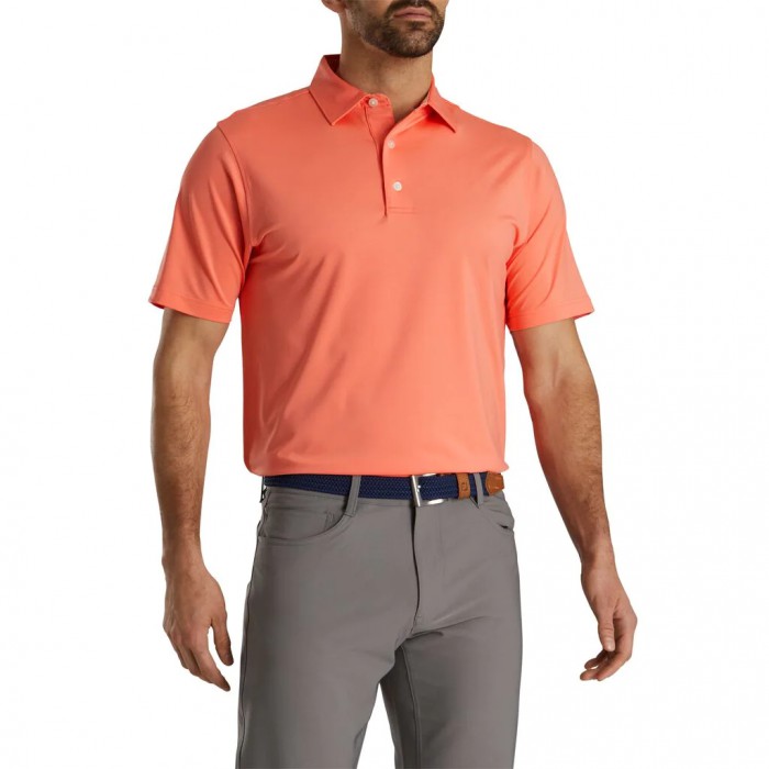 Camisas Footjoy Solid Lisle Self Collar Hombre Coral | MX-203587I