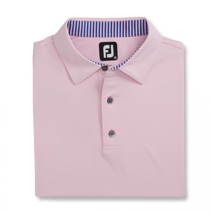 Camisas Footjoy Solid Lisle Self Collar Hombre Rosas Claro | MX-271359M