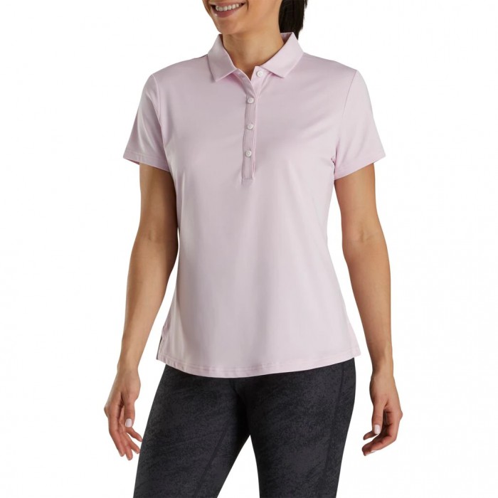 Camisas Footjoy Solid Lisle Self Collar Mujer Rosas Claro | MX-582743U