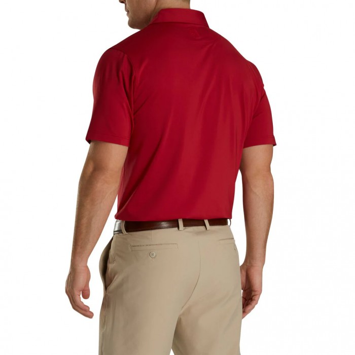 Camisas Footjoy Solid Lisle Self Collar Hombre Crimson | MX-681749D