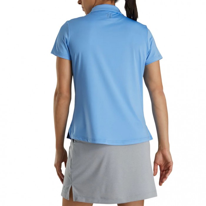 Camisas Footjoy Solid Lisle Self Collar Mujer Azules Claro | MX-723894P