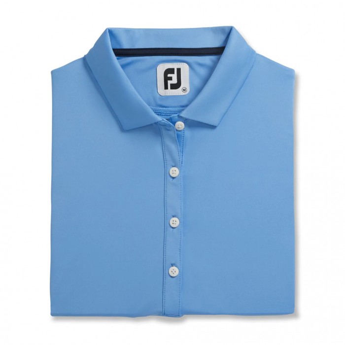 Camisas Footjoy Solid Lisle Self Collar Mujer Azules Claro | MX-723894P