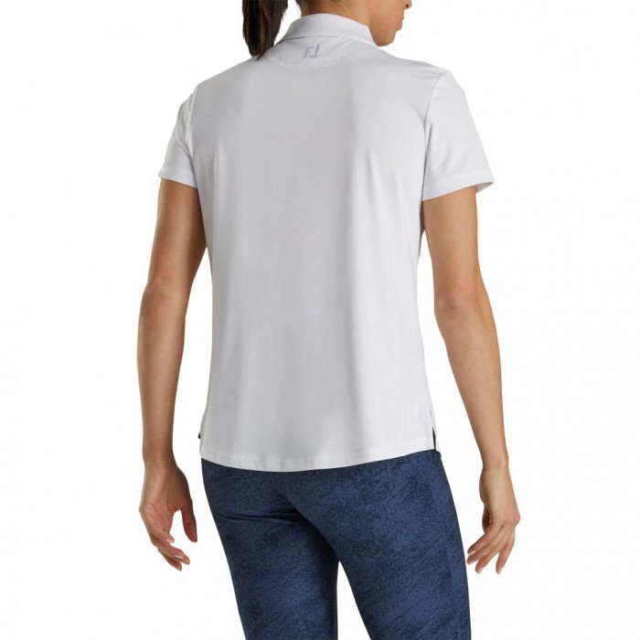 Camisas Footjoy Solid Lisle Self Collar Mujer Blancos | MX-734502D