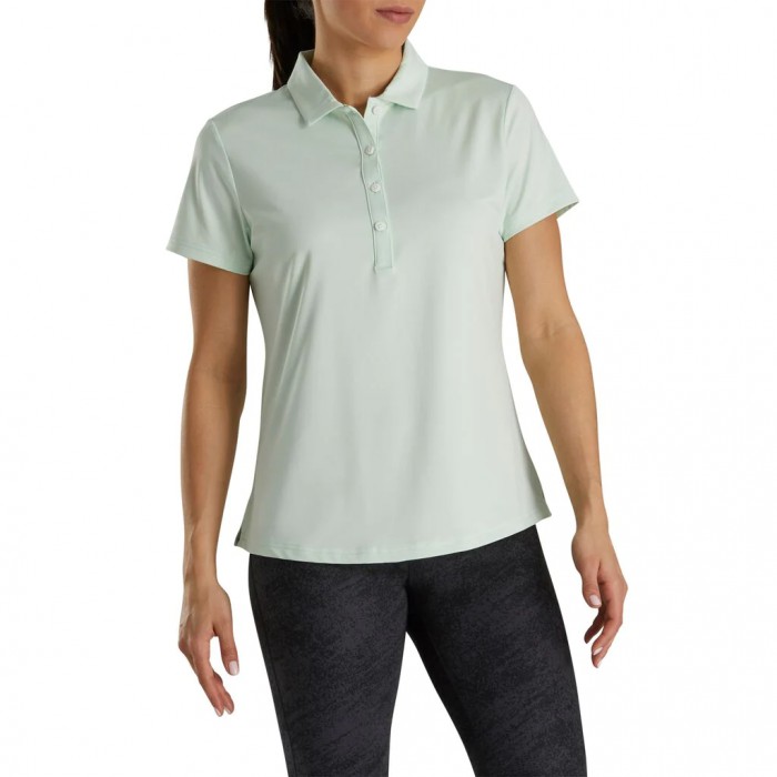 Camisas Footjoy Solid Lisle Self Collar Mujer Verde Menta | MX-904672J