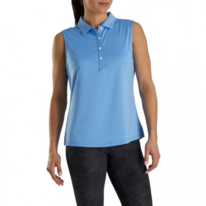 Camisas Footjoy Solid Lisle Sin Manga Mujer Azules Claro | MX-529138G