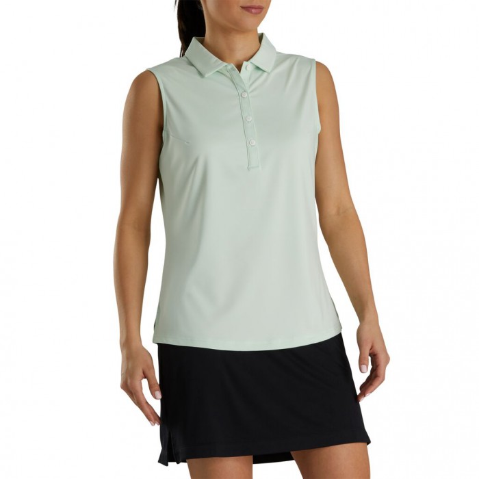 Camisas Footjoy Solid Lisle Sin Manga Mujer Verde Menta | MX-738960O