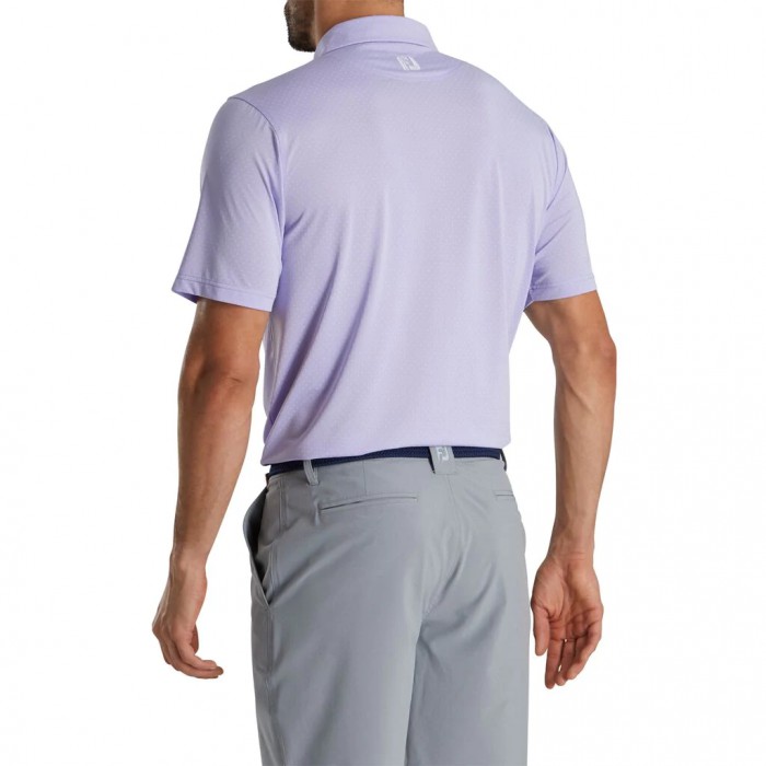 Camisas Footjoy Stretch Lisle Dot Print Self Collar Hombre Blancos | MX-287431S