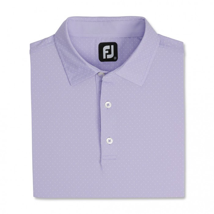 Camisas Footjoy Stretch Lisle Dot Print Self Collar Hombre Blancos | MX-287431S