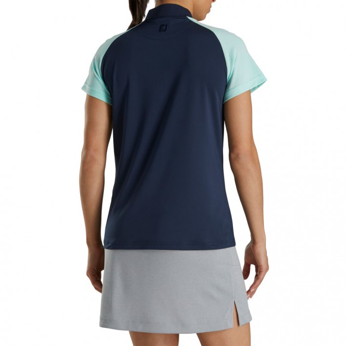 Camisas Footjoy Zip Placket Mujer Azul Marino | MX-708563V