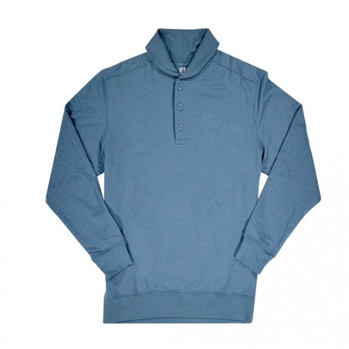 Chaquetas Footjoy Coastal Colección Shawl Collar Sweatshirt Hombre Azules | MX-498031S