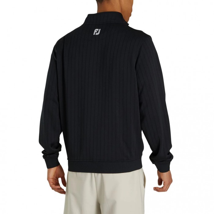 Chaquetas Footjoy Drop Needle Half-Zip Gathered Cintura Hombre Negros | MX-465287K